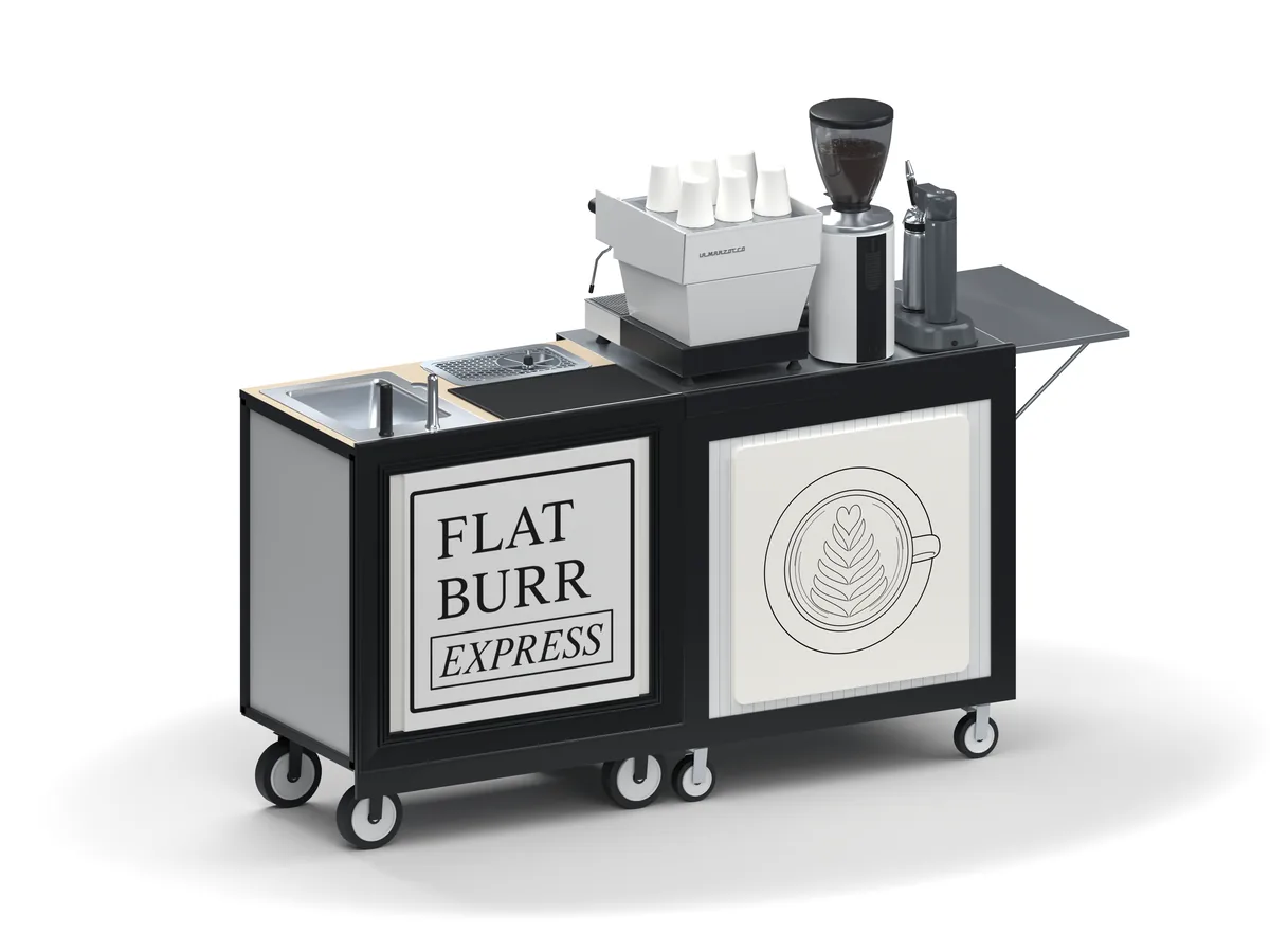 Flat Burr Express cart in its signature look
